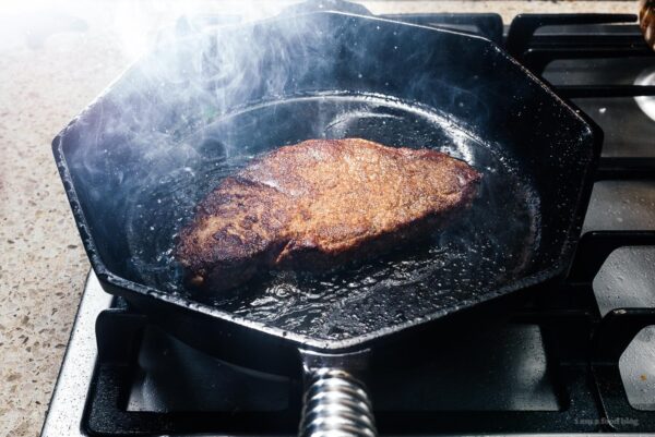 Sear the steaks | www.iamafoodblog.com