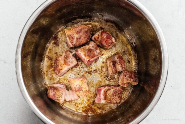 browning pork in instant pot | www.iamafoodblog.com