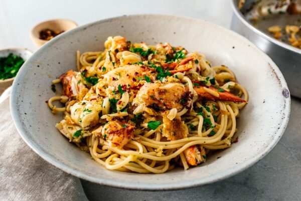 garlic lobster pasta | www.iamafoodblog.com